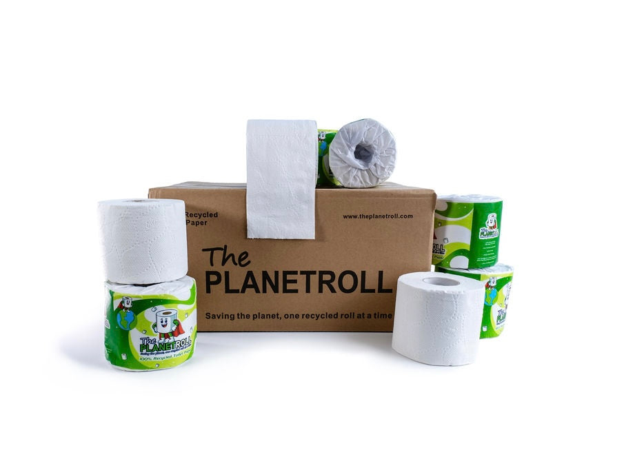 The Planet Roll: milieuvriendelijk 100% gerecycled toiletpapier | Zacht, biologisch afbreekbaar en plasticvrij