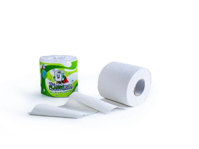 The Planet Roll: milieuvriendelijk 100% gerecycled toiletpapier | Zacht, biologisch afbreekbaar en plasticvrij