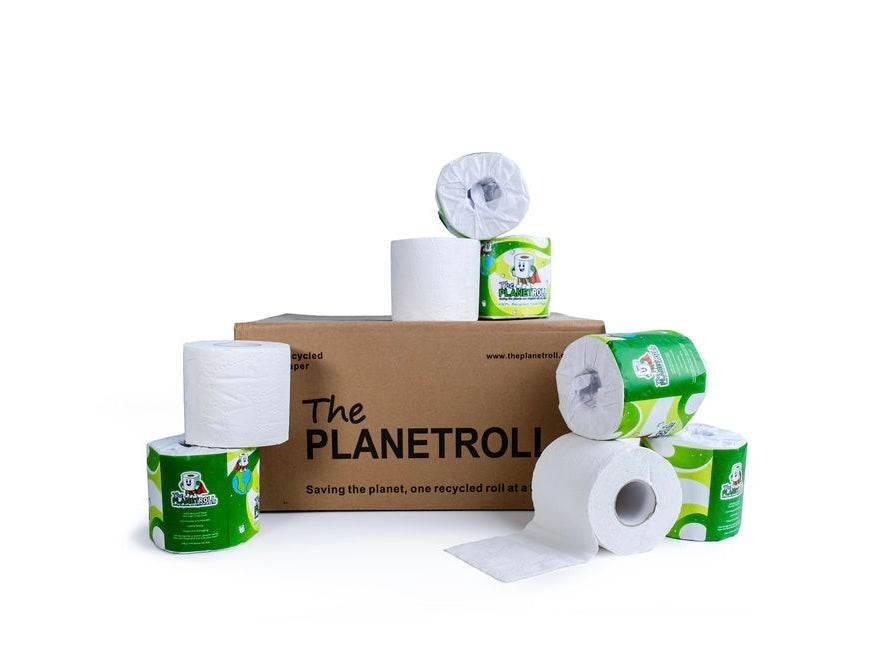 The Planet Roll: milieuvriendelijk 100% gerecycled toiletpapier | Zacht, biologisch afbreekbaar en plasticvrij