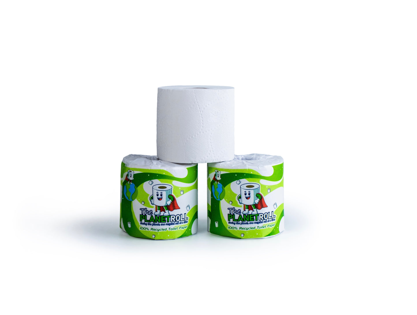 The Planet Roll: milieuvriendelijk 100% gerecycled toiletpapier | Zacht, biologisch afbreekbaar en plasticvrij